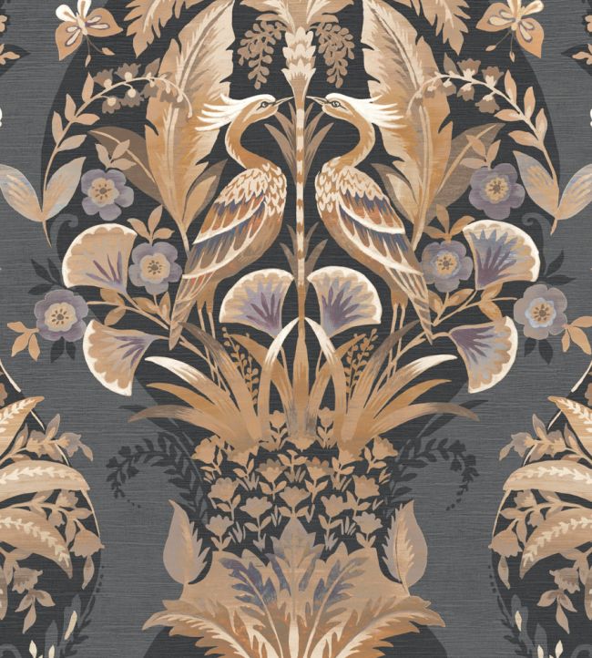 Whisper Wallpaper by Casadeco Noir Fusain