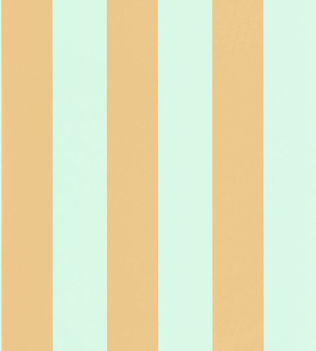 Wide Lines Wallpaper by Caselio Vert d'eau Jaune
