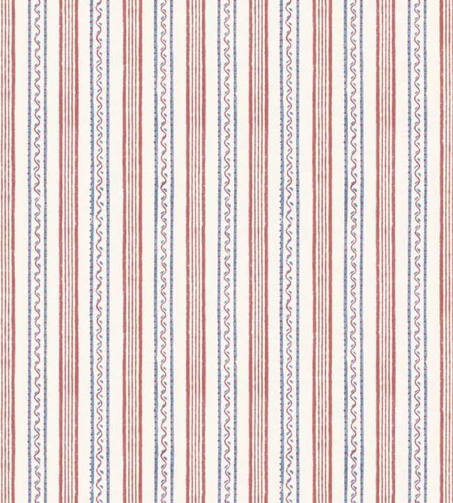 Wiggle Stripe Wallpaper by DADO 01 Ruby