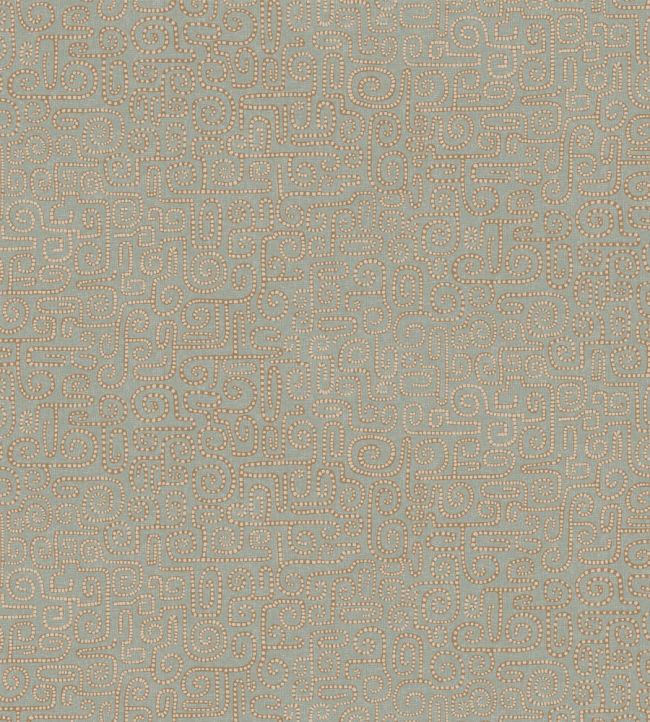 Wiggleton Wallpaper by Josephine Munsey Aqua
