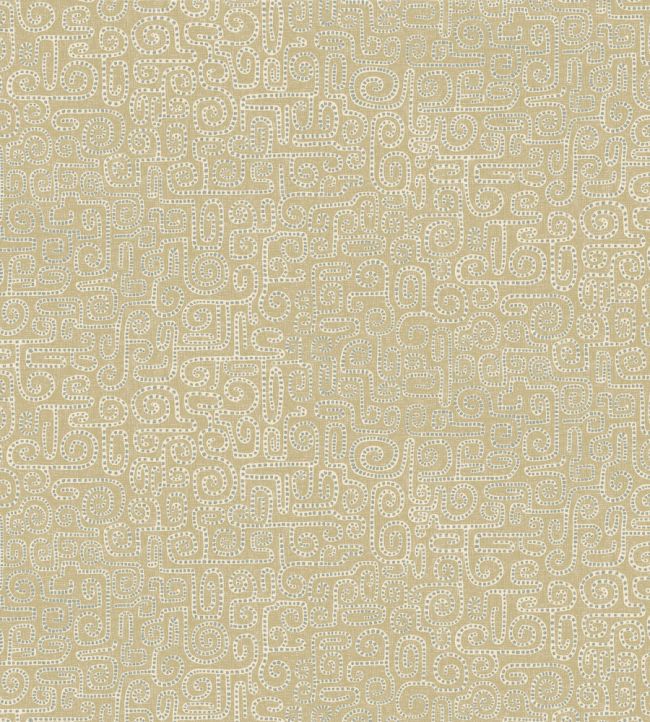 Wiggleton Wallpaper by Josephine Munsey Light Green and Blue