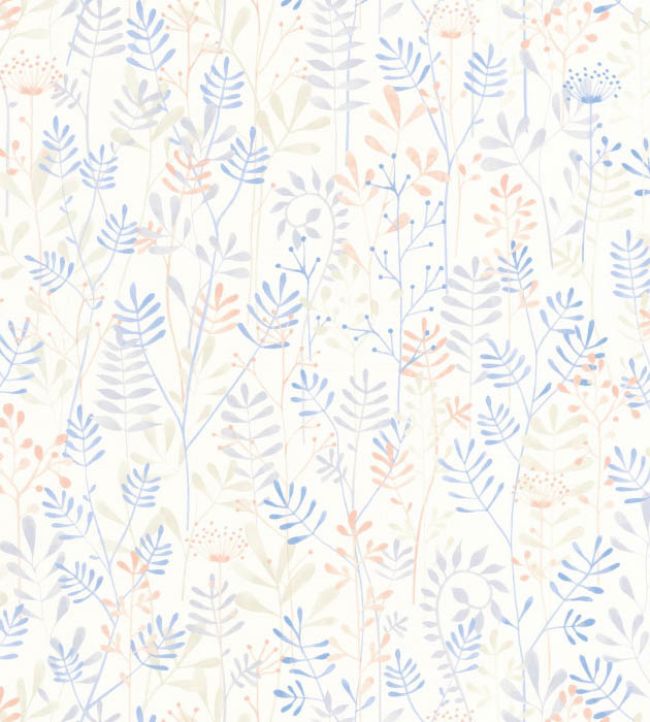 Wild Garden Wallpaper by Casadeco Bleu Ciel