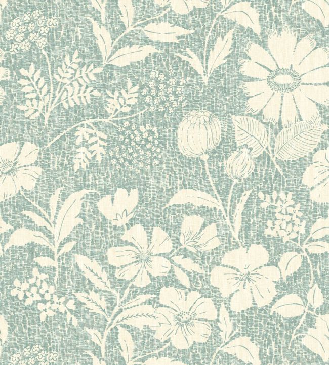 Wild Meadow Wallpaper by George & Minnie Aqua