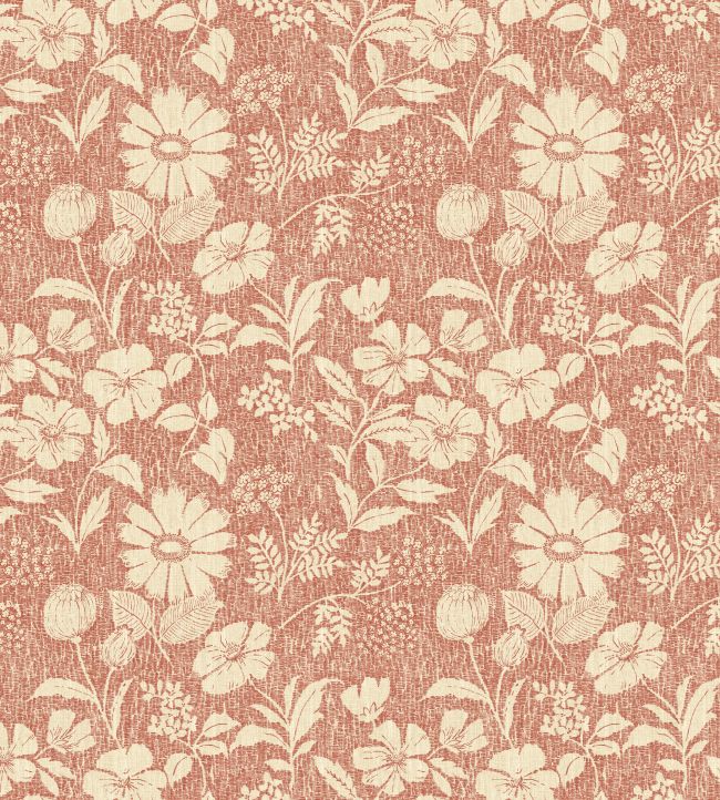 Wild Meadow Fabric by George & Minnie Terracotta