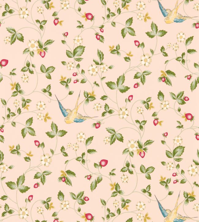 Wild Strawberry Wallpaper by Clarke & Clarke Blush