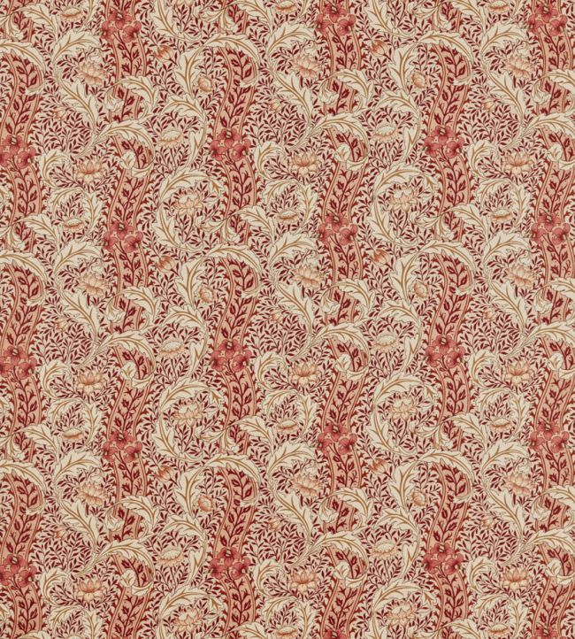 Wild Tulip & Vine Fabric by Morris & Co Linen/Plum
