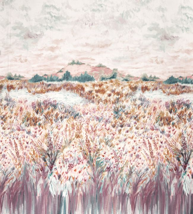 Wildbloom Fabric by Clarke & Clarke Mineral/Blush