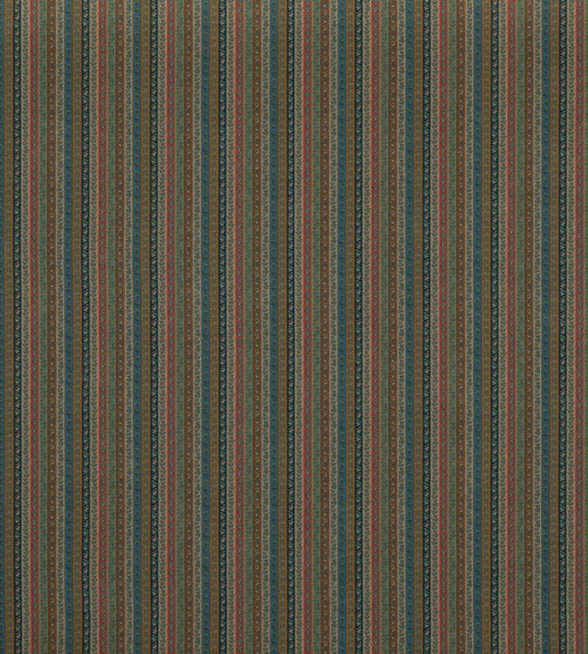 Wilde Stripe Fabric by Mulberry Home Teal