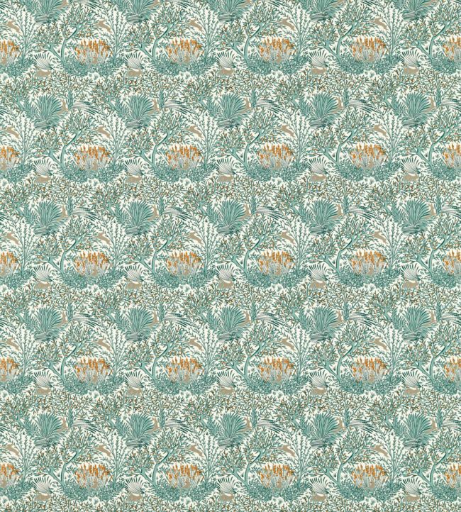 Wilderwood Fabric by Studio G Teal/Spice