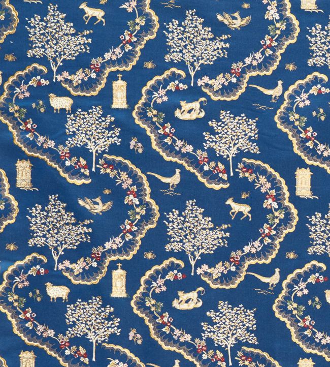 Wildflower Meadow Fabric by Sanderson Sapphire