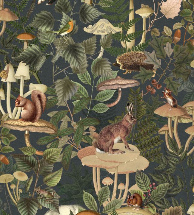 Wildlife Creek Wallpaper by Rebel Walls Forest Green