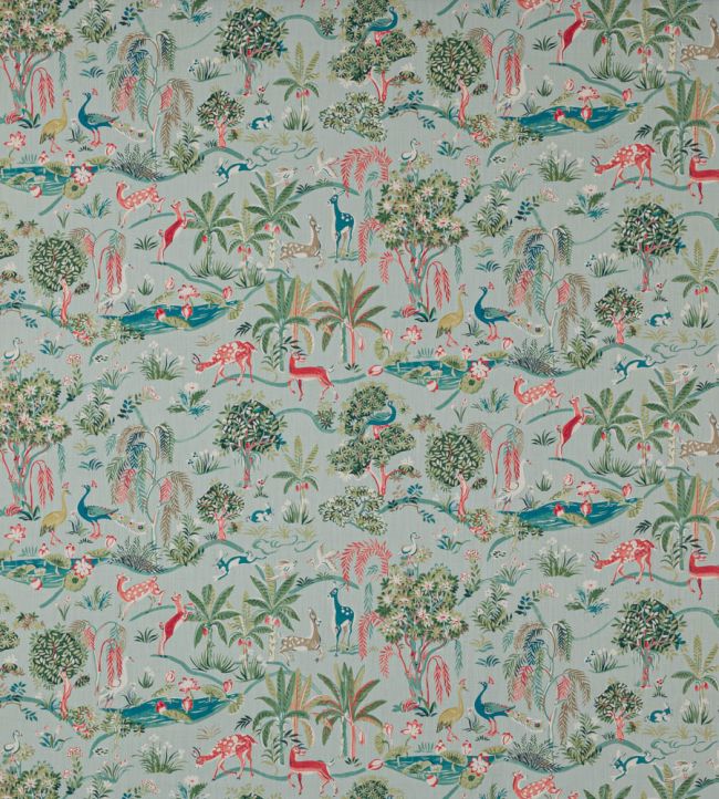 Wildwood Fabric by Jane Churchill Aqua