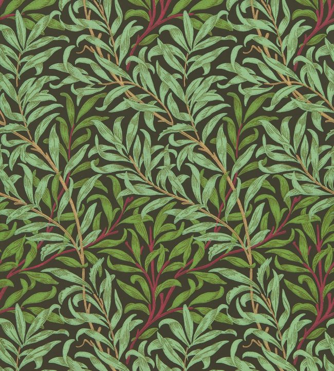 Willow Bough Wallpaper by Morris & Co Bitter Chocolate