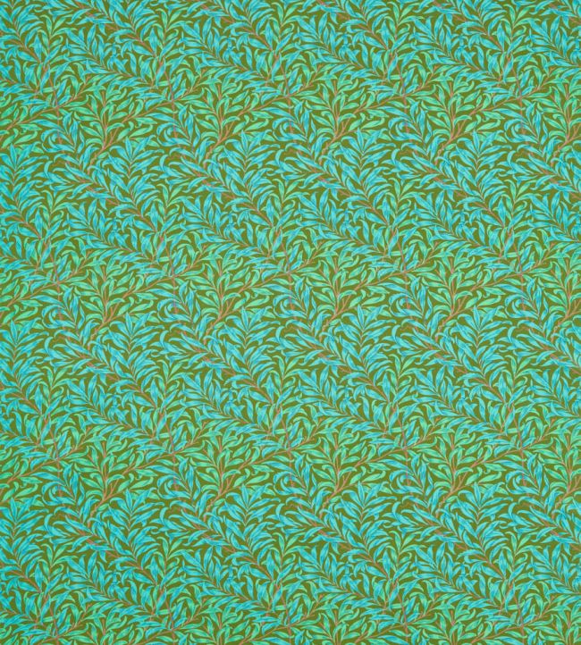 Willow Bough Fabric by Morris & Co Olive/Turquoise