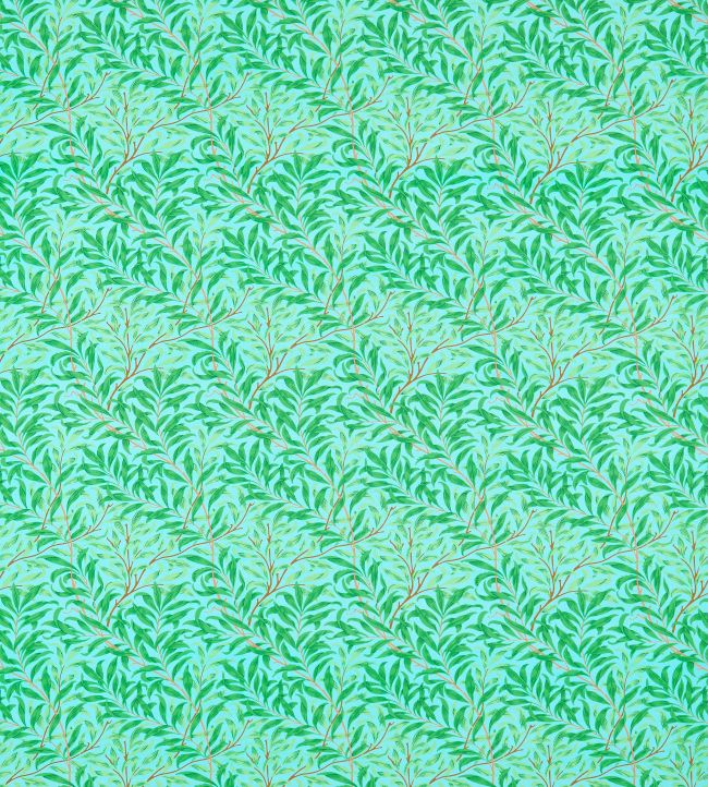Willow Bough Fabric by Morris & Co Sky/Leaf Green