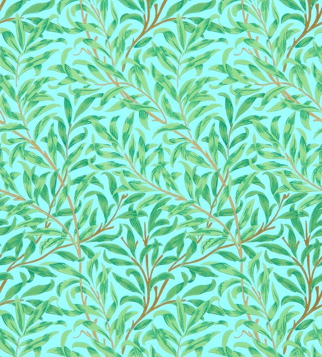 Willow Bough Wallpaper by Morris & Co Sky/Leaf Green