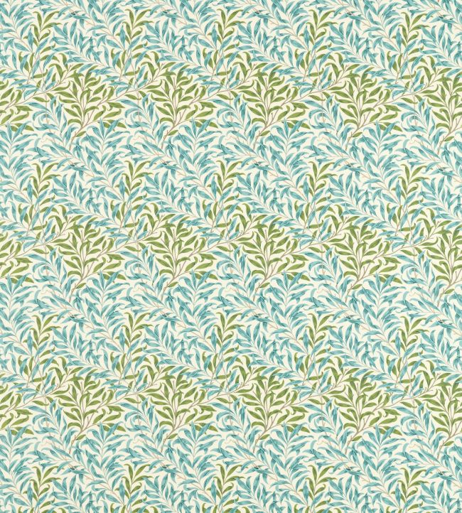 Willow Bough Outdoor Fabric by Morris & Co Nettle/Sky Blue