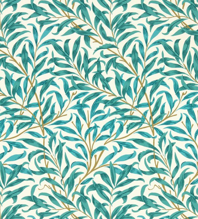 Willow Boughs Wallpaper by Clarke & Clarke Teal