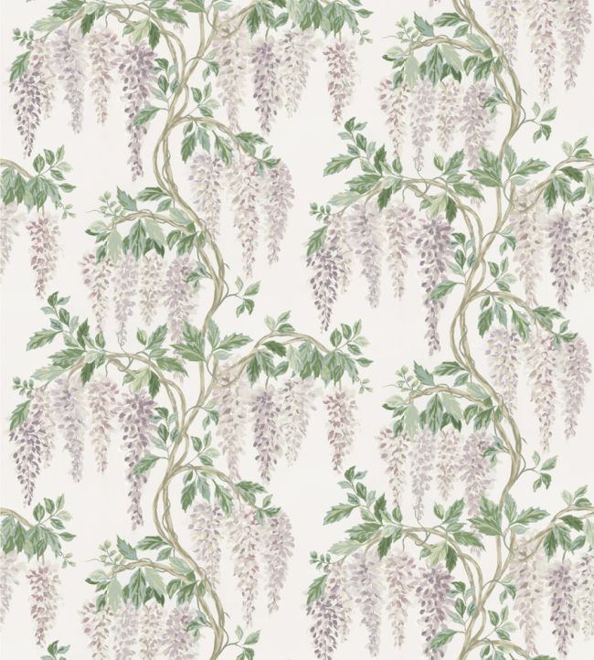Wisteria Walk Fabric by Nina Campbell Lilac/Green