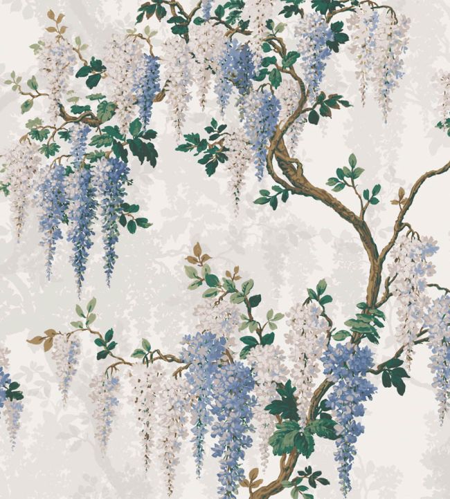 Wisteria Wallpaper by Woodchip & Magnolia Cornflower Blue