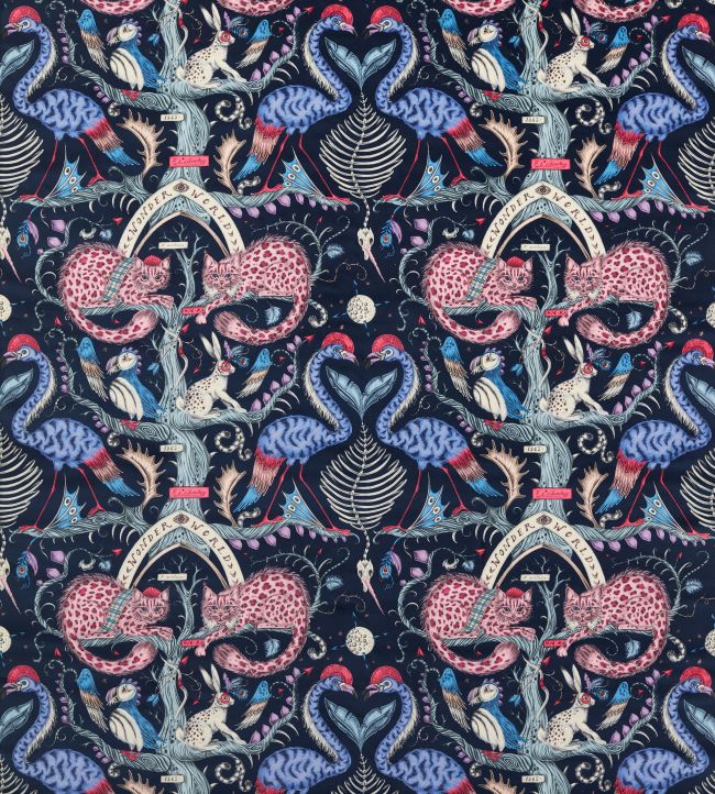 Wonder World Velvet Fabric by Clarke & Clarke Berry