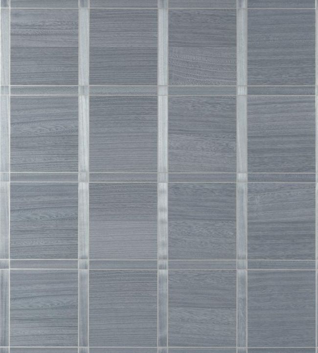 Wood Panel Wallpaper by Thibaut Cadet and Metallic Pewter