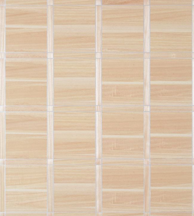 Wood Panel Wallpaper by Thibaut Natural and Metallic Silver