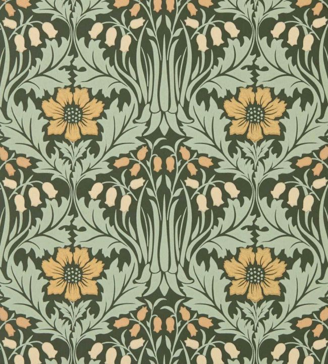 Woodbell & Anemone Wallpaper by Morris & Co Bayleaf/Manilla