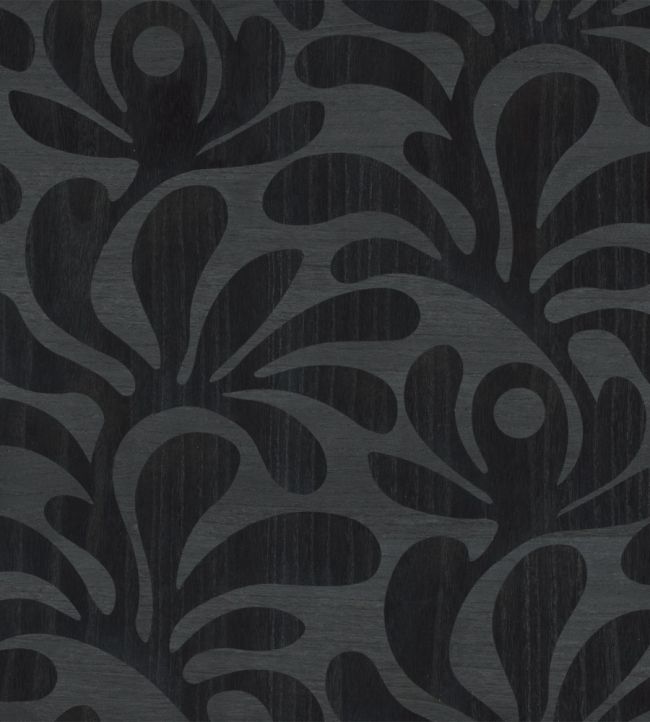 Woodblock Beetle Fern Wallpaper by Moooi Ebony