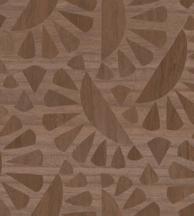 Woodblock Beetle Flora Wallpaper by Moooi Walnut