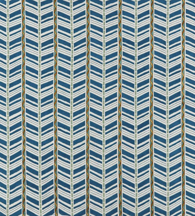 Woodbridge Stripe Fabric by Nina Campbell Indigo