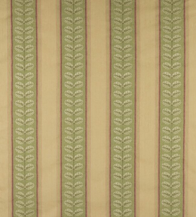 Woodcote Stripe Fabric by Colefax and Fowler Pink/Green