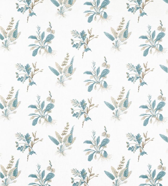 Woodland Fabric by Anna French Soft Blue Beige