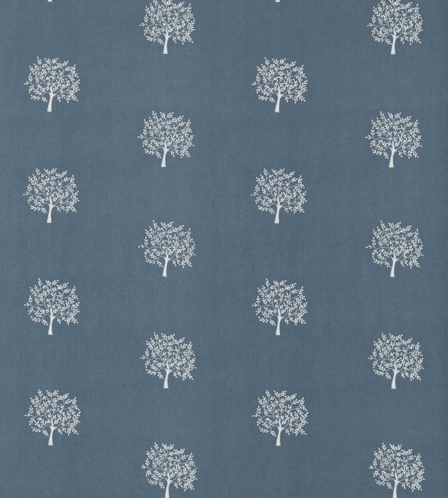 Woodland Tree Fabric by Morris & Co Grey Blue/Ivory
