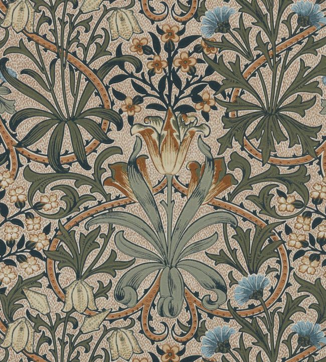 Woodland Weeds Wallpaper by Morris & Co Bayleaf/Wheat