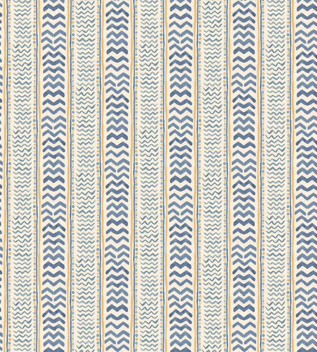 Wriggle Room Wallpaper by GP & J Baker Blue/Yellow