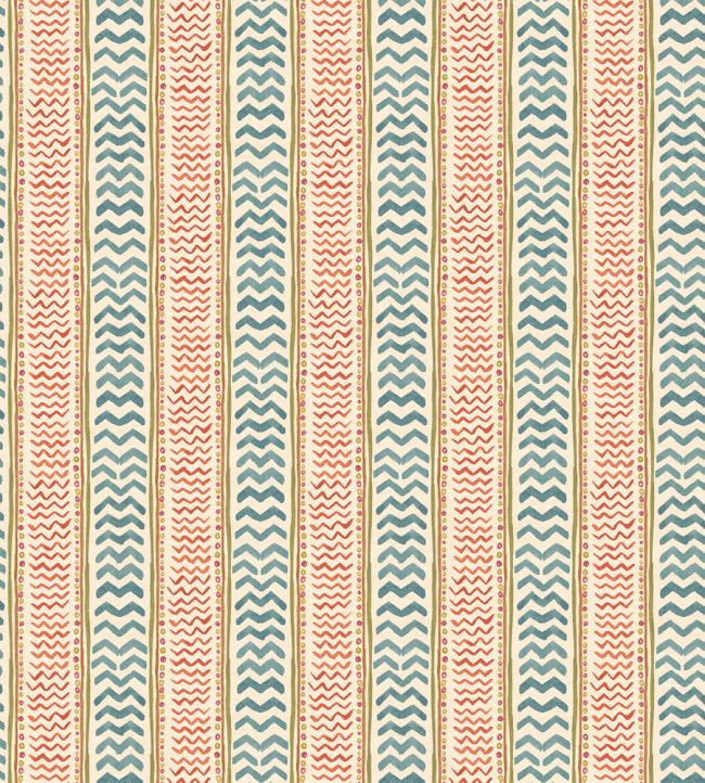 Wriggle Room Wallpaper by GP & J Baker Teal/Spice