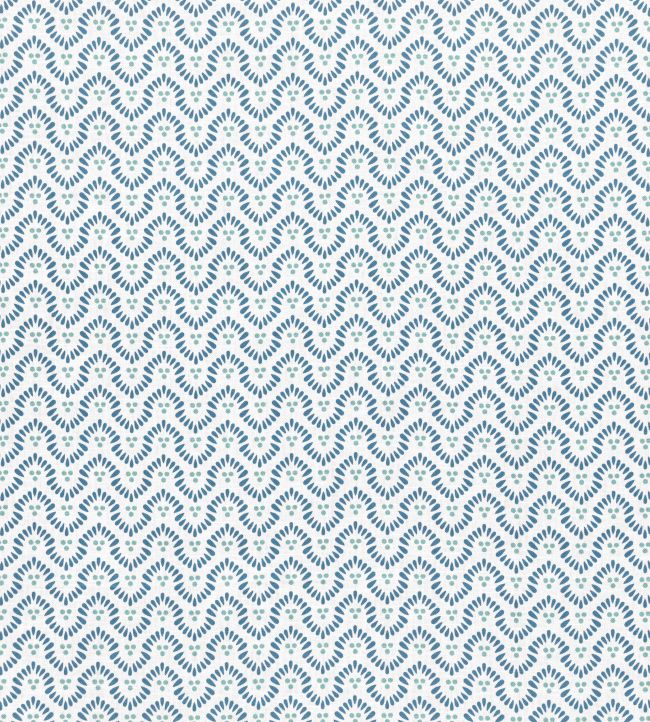 Wynford Fabric by Anna French Navy on White