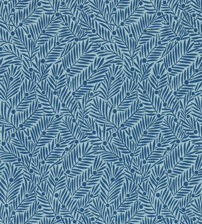 Yew & Aril Wallpaper by Morris & Co Indigo