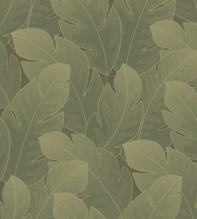 Yuto Wallpaper by Casadeco Vert Feuille