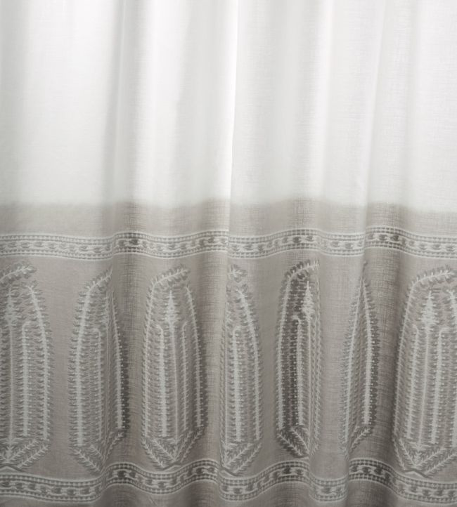 Zardozi Ombre Fabric by Zoffany Quartz Grey