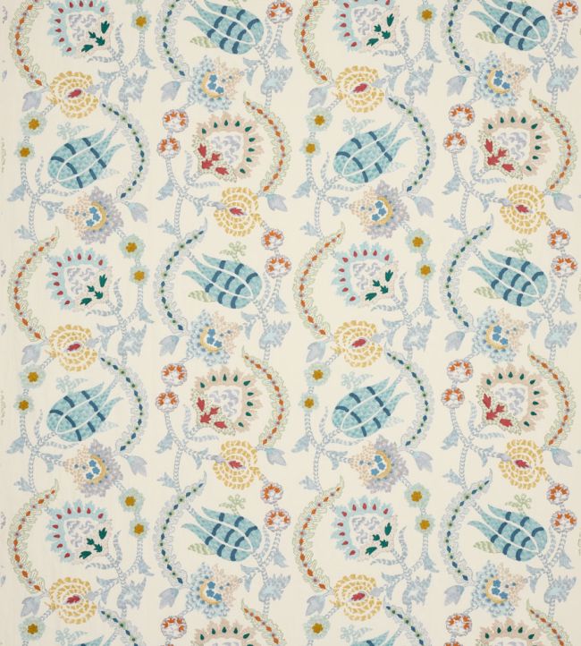Zaviera Fabric by Jane Churchill Blue