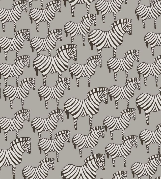 Zebra Wallpaper by Borastapeter Grey