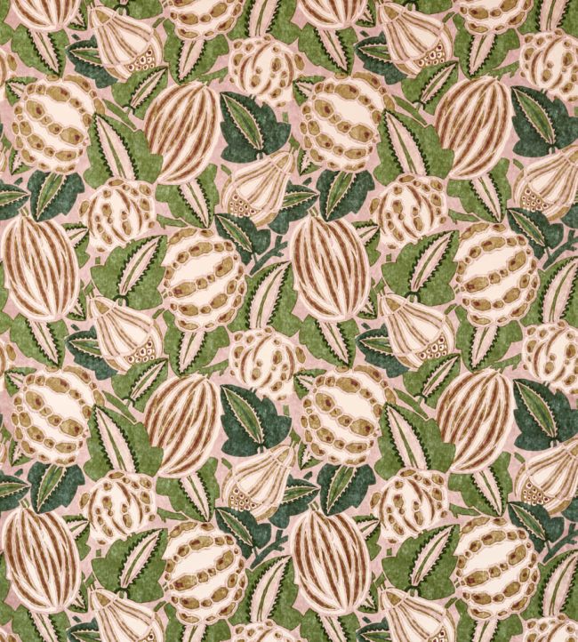 Zenith Fabric by Harlequin Blush/Forest