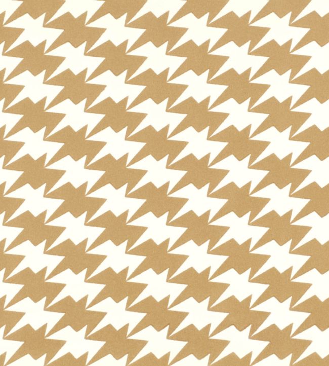 Zig Zag Birds Wallpaper by Kirkby Design Gold
