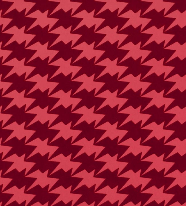 Zig Zag Birds Wallpaper by Kirkby Design Lava