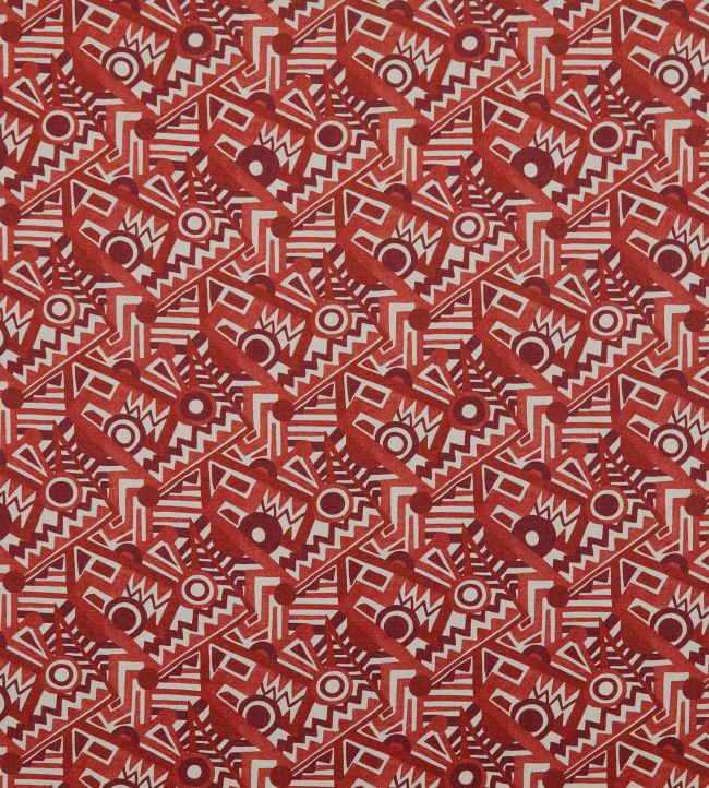 Zig Zag Linen Fabric by Liberty Vesuvio