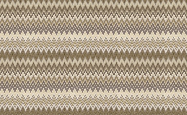 Zig Zag Multicolore Wallpaper by Missoni Brown