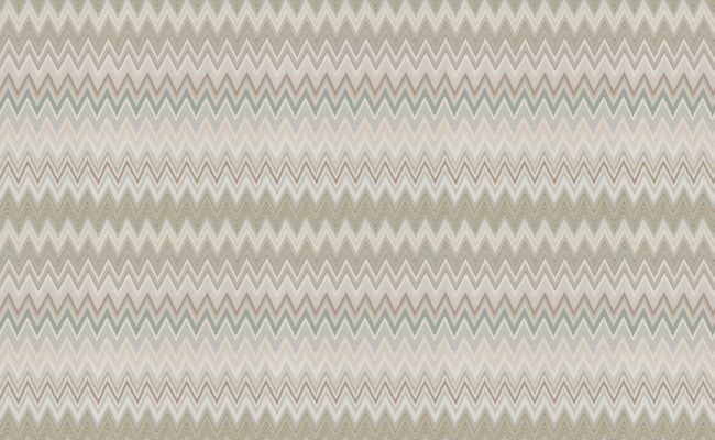 Zig Zag Multicolore Wallpaper by Missoni Green