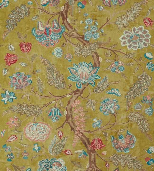 Indienne Print Fabric by Zoffany Tigers Eye/Cinnabar